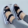 New European and American Large-size Platform Sandals Women's Supply Flat-bottomed Velcro Women's Beach Sandals