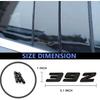 2X 392 Автомобильная эмблема, значок, наклейка, 3D-логотип, самоклеящаяся табличка, автомобильная наклейка (черный)