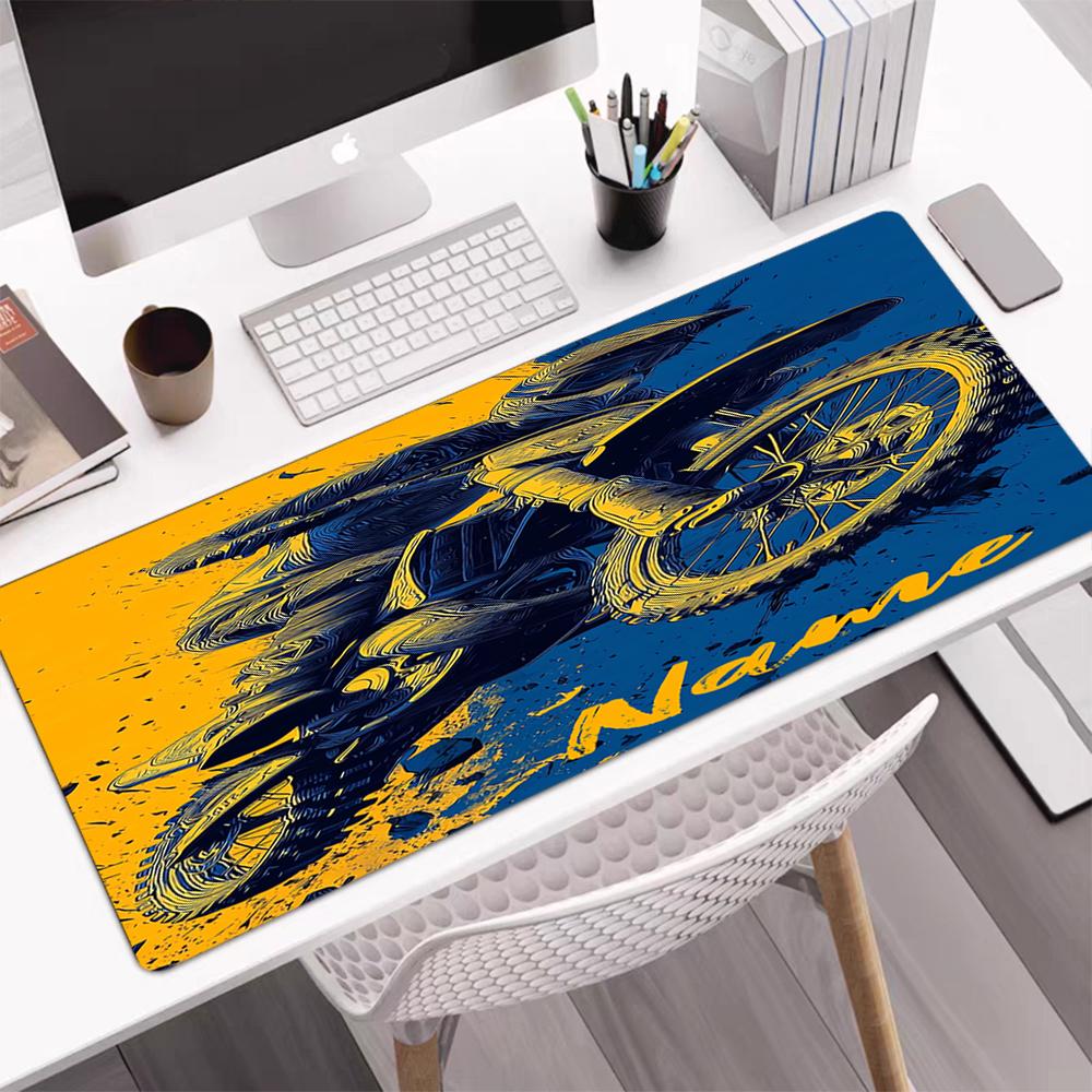 Custom Name off-road motorcycles Theme Mouse Pad, Non Slip Rubber Base, Multifunctional Office & Home Decor, Perfect for Workspace Personalization.