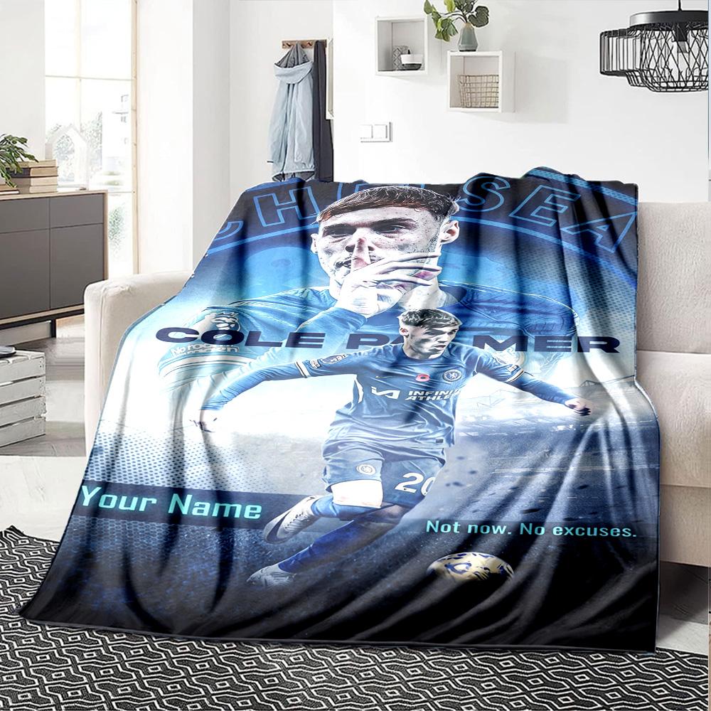 Chelsea Fc Football Player Customize Your Name Blanket Throw Customizable Blanket Soft Warm Cozy Throw For Sofa Office Chair Couch Bed