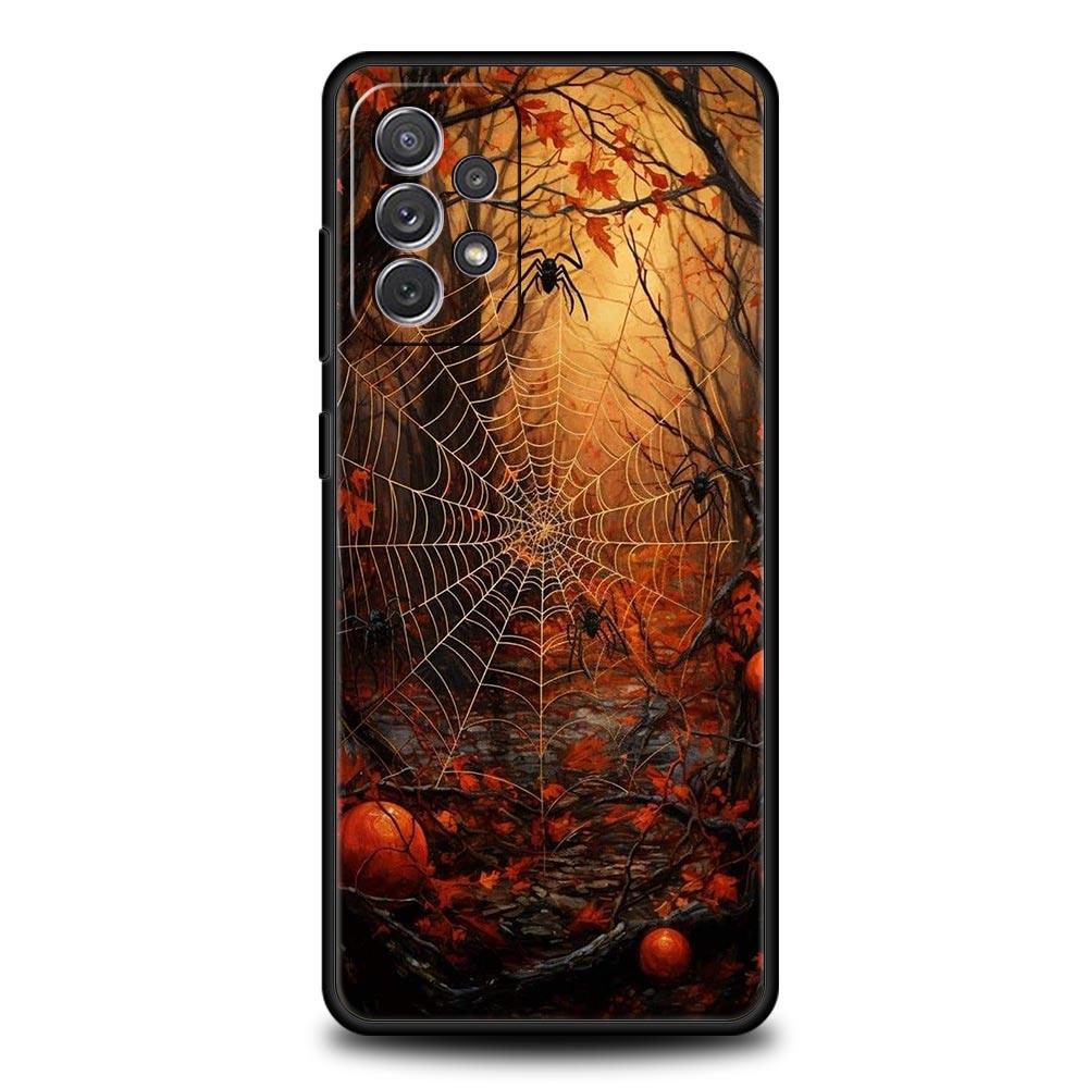 Чехол-паутина для телефона Samsung Galaxy A55 A35 A15 A14 A13 A25 A54 A51 A71 A72 A73 A32 A52 A41 5G Мягкий ТПУ корпус Fundas Capas