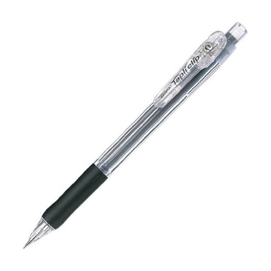 Механический карандаш Zebra Taplick Clip, Черный, Упаковка 10 шт., B-MN5-BK, 0,5 мм, Зажим-канцелярский зажим, Прочный зажим для толстых материалов, Удобно носить, Выдвижной стержень