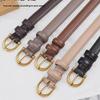 Women's 2023 Genuine Leather Pin Buckle Belt - Korean Style, Trendy, Versatile, Simple, Thin Belt for Suit Pants