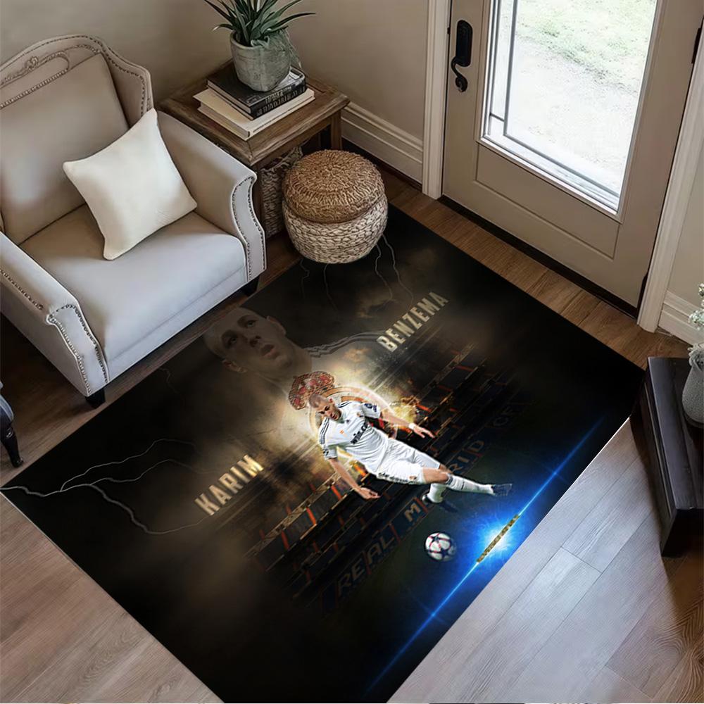 Benzema's Madrid Legacy Floor Rug Office Rug Suitable for Entryway Decorate room Outdoor Dining Room Anti-slip Rug Office home decor