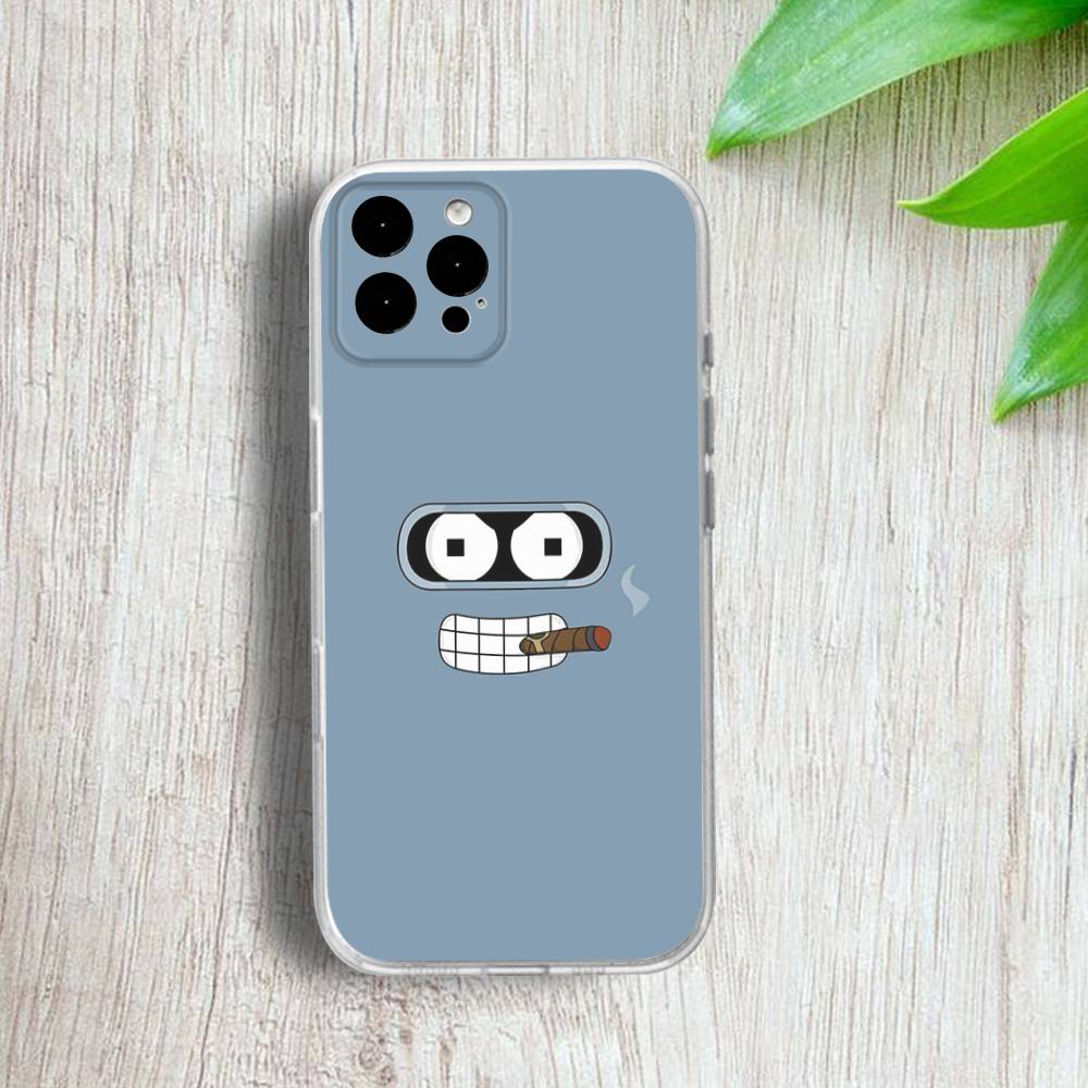Futurama B-Bender Funny Phone Case For iPhone 17,16,15,14,13,12,11 Pro,Max,Plus,X,XS,XR,SE4,E Mini Transparent Soft Cover