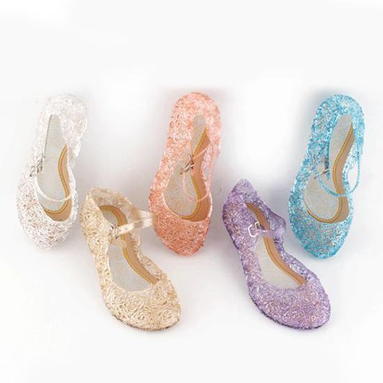 1 пара обуви для девочек, очаровательные детские сандалии на высоком каблуке из ПВХ, удобные детские сандалии для дома