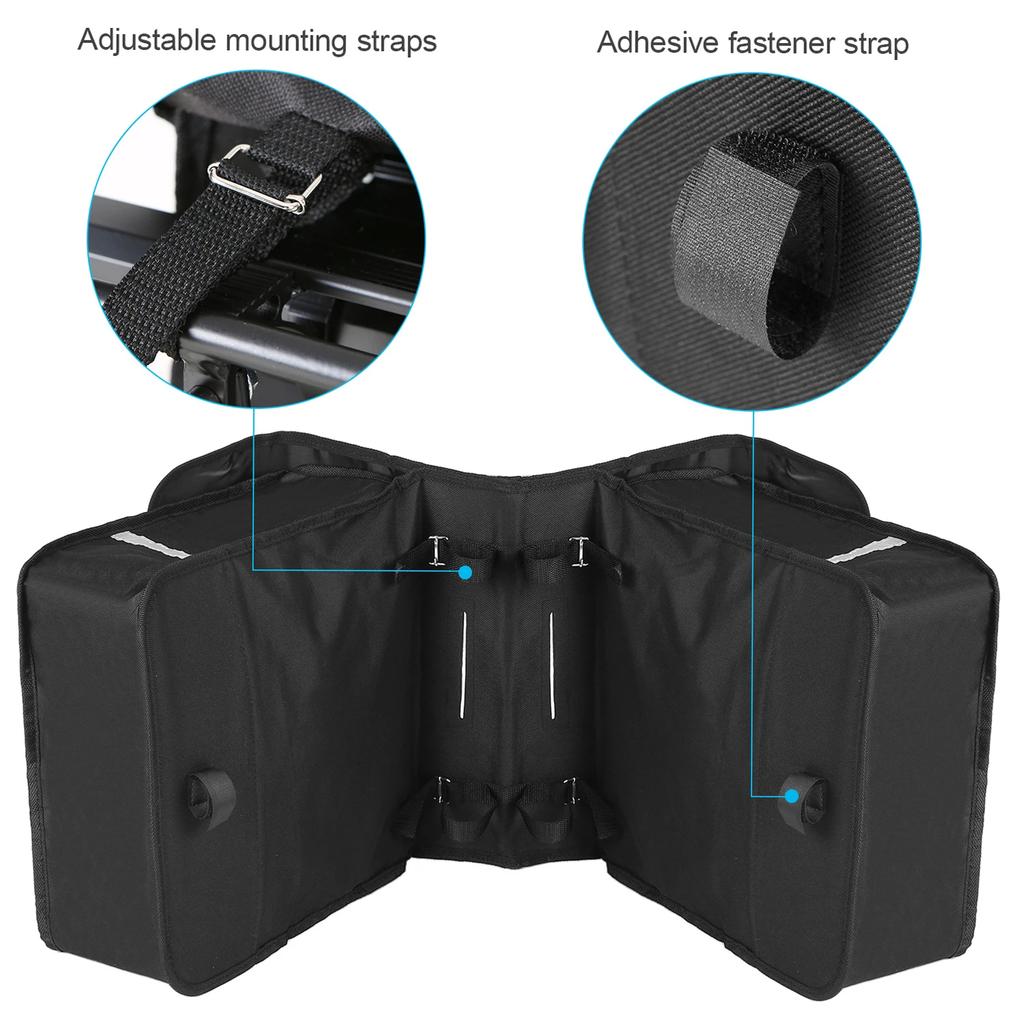 28L Water Resistant MTB Cycling Saddle Bag Rear Seat Carrier Rack Trunk Pannier Commuter Bike Storage Bag Cycling Accessories
