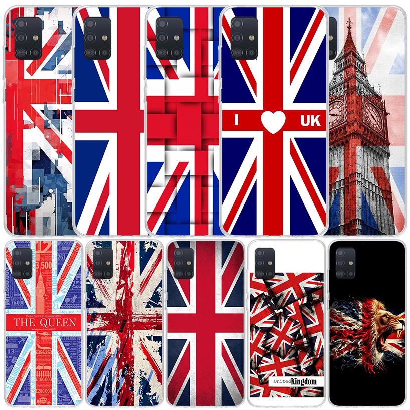 Union Jack England UK Flag Soft Cover for Samsung Galaxy A12 A22 A32 A52 A72 A02S Phone Case Note 20 Ultra 10 S10 Plus A51 A71 A