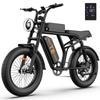 URLIFE T2 Adult All Terrain Electric Bike 48V15.6AH Battery 750W Motor Outdoor Riding Electric Bicycle 20 Inch Fat Tires E-Mountian Bike