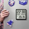 Современные цифровые ЖК-часы с отображением времени, даты, температуры, влажности, на батарейках, с подставкой, настольные/настенные часы