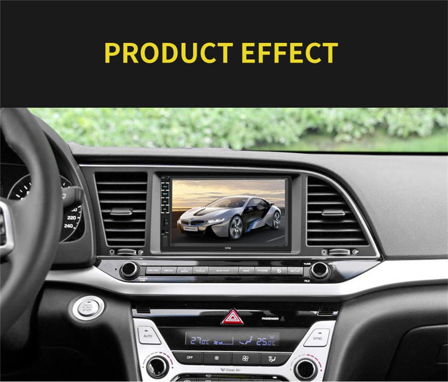 7" HD Car Multimedia Player 2DIN Touch Screen Auto Stereo MP5 Bluetooth USB TF FM Player Support 8LED Rear Camera for Apple XR Interconnection