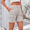 Женские шорты-карго, повседневные шорты-бермуды длиной до колена с множеством карманов, летние прямые брюки-карго