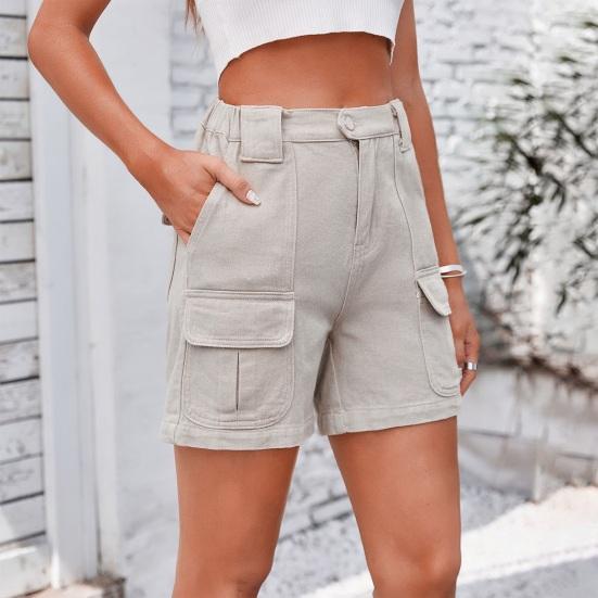 Женские шорты-карго, повседневные шорты-бермуды длиной до колена с множеством карманов, летние прямые брюки-карго