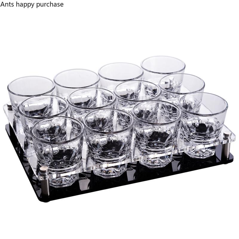 Acrylic Cup Holder White Wine Glass Set Shot Glass Set Cup Storage Rack KTV Bar Spirit Glass Cup Organizer Tumbler Holders
