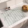 Складной коврик для сушки Yousheng Stone для кухонной стойки, впитывающий коврик для ванной, быстросохнущая посуда, чашки, коврик для сушки