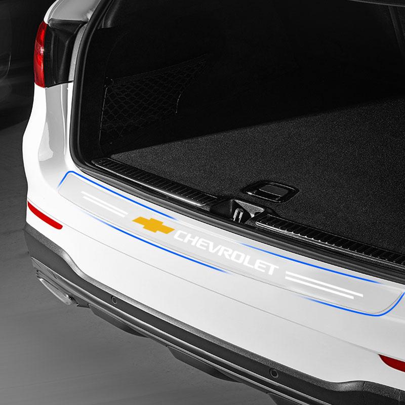 1pcs Car Rear Bumper Trunk Load Edge Protector Guard Trim Transparent Sticker for Chevrolet Spark Monza Captiva Cruze Silverado