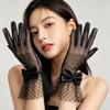 Lace Dinner Gloves Bow Wedding Dress Gloves Elegant Lace Gloves  Party