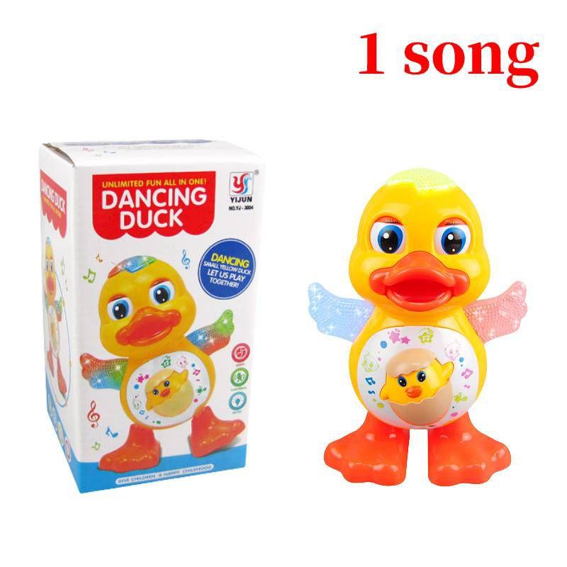 Singing Dancing Cartoon Duckling Electric Light Music Kids Toys Christmas Gifts