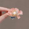 Korean Style Pearl Enamel Peony Brooch - Women's High-End DIY Corsage Pin