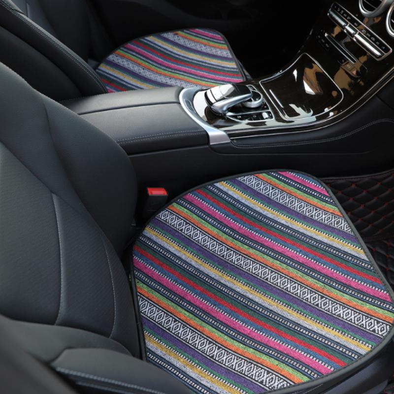 Льняной чехол на сиденье автомобиля, передняя и задняя льняная тканевая подушка, дышащий защитный коврик, универсальный автомобильный интерьерный Стайлинг, грузовик, внедорожник