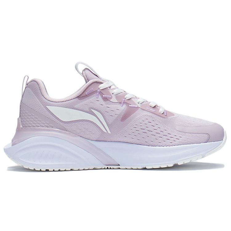 Li-Ning Lightweight Shock Absorption Low-Top Running Shoes Women Sneakers Pink Purple ARHR062-5