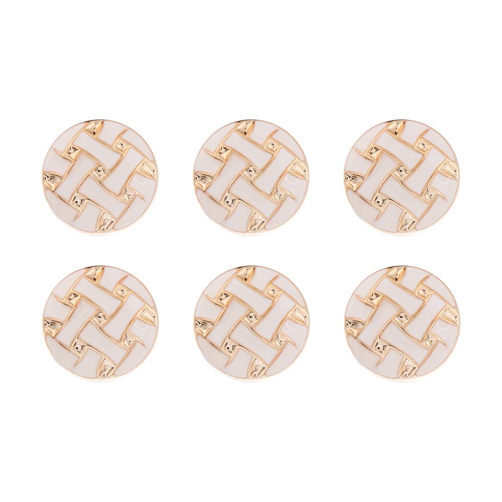 6pcs/set Detachable Adjustable Metal Button Clothing Crafts Decorative No Sewing Buttons Garment DIY Pearl Nail Accessories