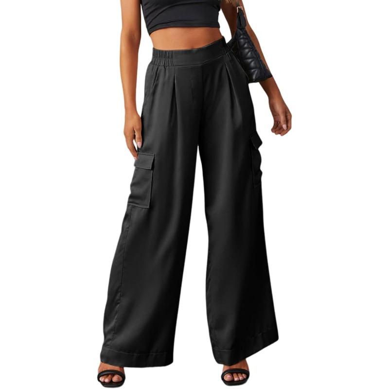 Women's New Summer New Casual Trousers High Waisted Wide Leg Work Trousers Trousers