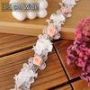 Flower Embroidered Lace Trim Ribbon For Crafts Wedding Dress Sewing Accessories Diy Material Needlework Decorative Fabric