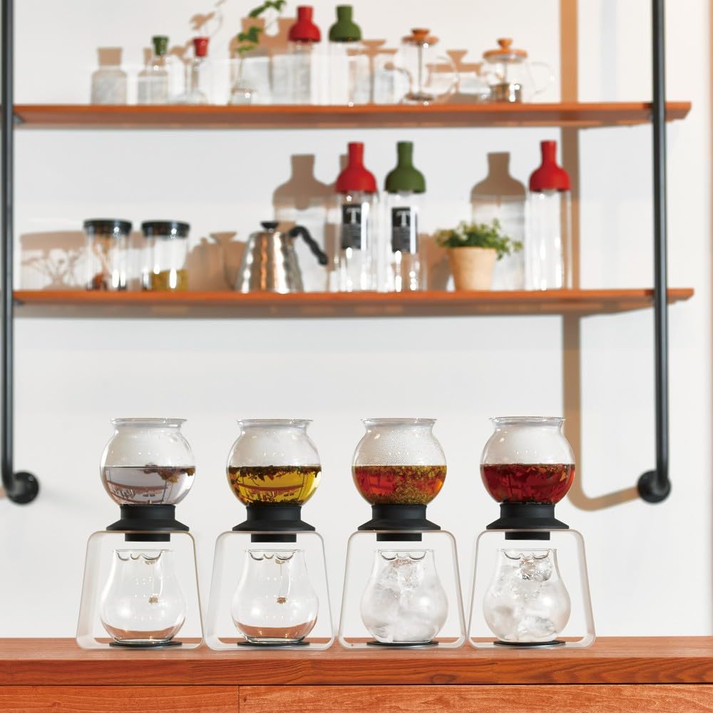 HARIO Tea Dripper and Server Set with Largo Stand, Practical Capacity: Dripper: 800ml, Pitcher: 800ml, Gift Wrapping Included, Model Number: TDR-8006T