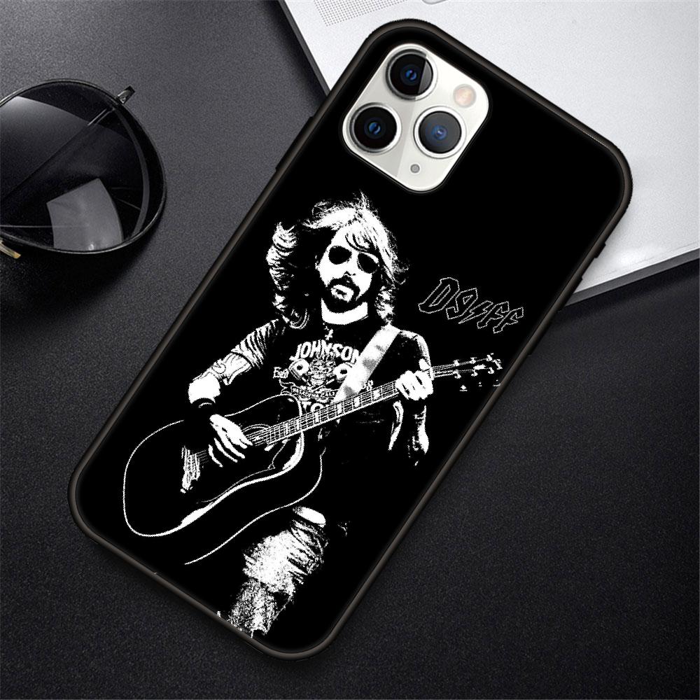 Phone Case For IPhone 12 Mini 11 Pro XR X MAX SE XS 5 6 6S 7 8 E Plus Black Cover Funda Luxury Bumper Silicone FOO FIGHTERS