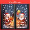 Festive Static Window Decals With Santa Snowman Snowflakes For Christmas Decor