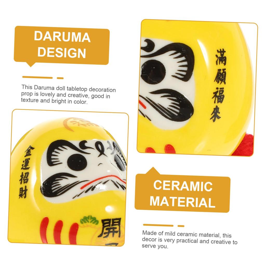 BESTOYARD Дарума Дарума Фигурка манящая кошка Интерьер Талисман на удачу Японский стиль Украшение для входа Подарок на Новый год Керамическое ремесло Интерьер автомобиля