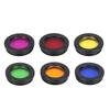6 Colors 1.25 Inch Colorful Astronomical Telescopes Eyepieces Screw Thread Filter Kit with Storage