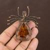 Подвеска-паук из медной проволоки ручной работы из натурального балтийского янтаря с камнем 2,56 дюйма A1H32