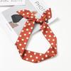 Retro Polka Dot Silk Scarf for Women - Elegant Narrow French Style Tie, Versatile Headband or Bag Ribbon