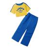 Girls' Fashion Set 2025 Summer Children's Letter Short Sleeve Top Casual Cargo Pants Two-piece Set