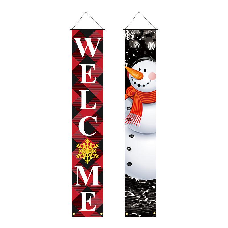 New Christmas Hanging Flag: Atmosphere Decoration, Ins Style Background Cloth, Custom Christmas Couplets for Porch (2026).