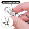 25/50/100/200 шт. Вращающиеся карабины-лобстеры, Вращающиеся брелоки из нержавеющей стали, Застежки D-кольцо, Защелкивающийся крючок для DIY шнурков, цепочек, ключей, сумок
