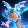 3D-печатный Ледяной Снежный Летающий Дракон Подвижные Суставы Игрушка-антистресс Вращающийся Сочлененный Орнамент для Дома Офиса Настольный Игрушки для Взрослых Детей