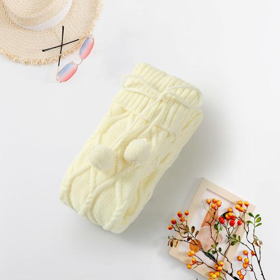 1 пара плетеных плюшевых шариков с бантом и декором, узкие длинные чулки, носки с текстурой ромба, вязаные носки выше колена
