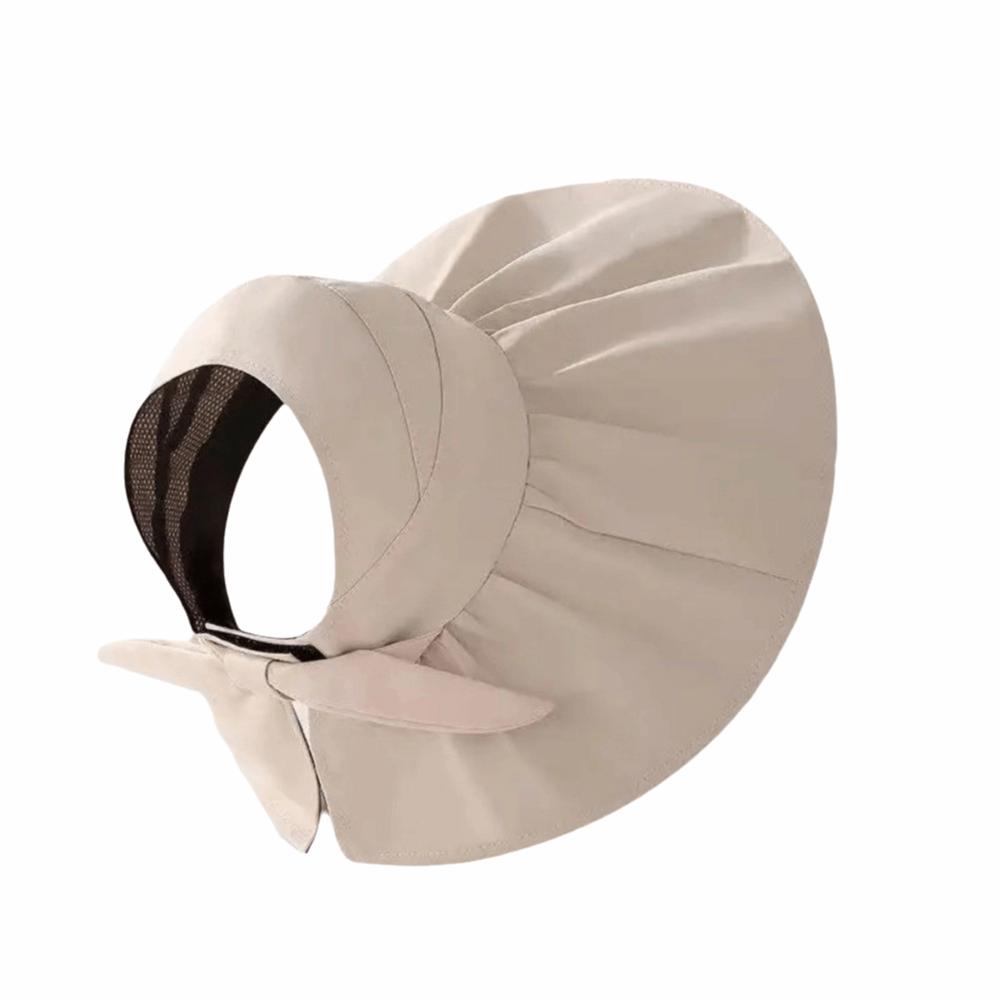 Comfortable Wide Brim Sun Hat Foldable Lightweight Large Sun Visor Hat Breathable UV Protection Empty Top Sun Cap Summer
