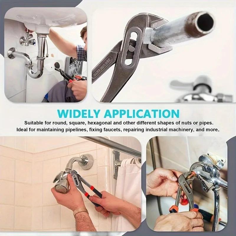 Бренды Generies Плоскогубцы с прямыми губками и пазами Клещи для водяных насосов Клещи для пазовых соединений Ручка из углеродистой стали с высокой видимостью