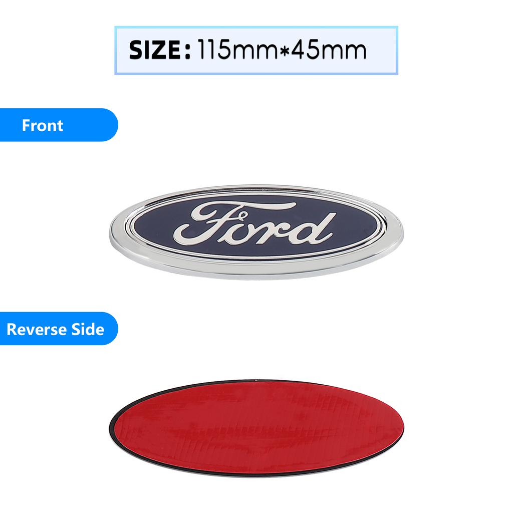 Car Rear Trunk Front Grill Sticker For Ford Grille Emblem Logo Hood Badge Focus Kuga MK7 MAX Fiesta Ranger Mondeo Mustang Escape