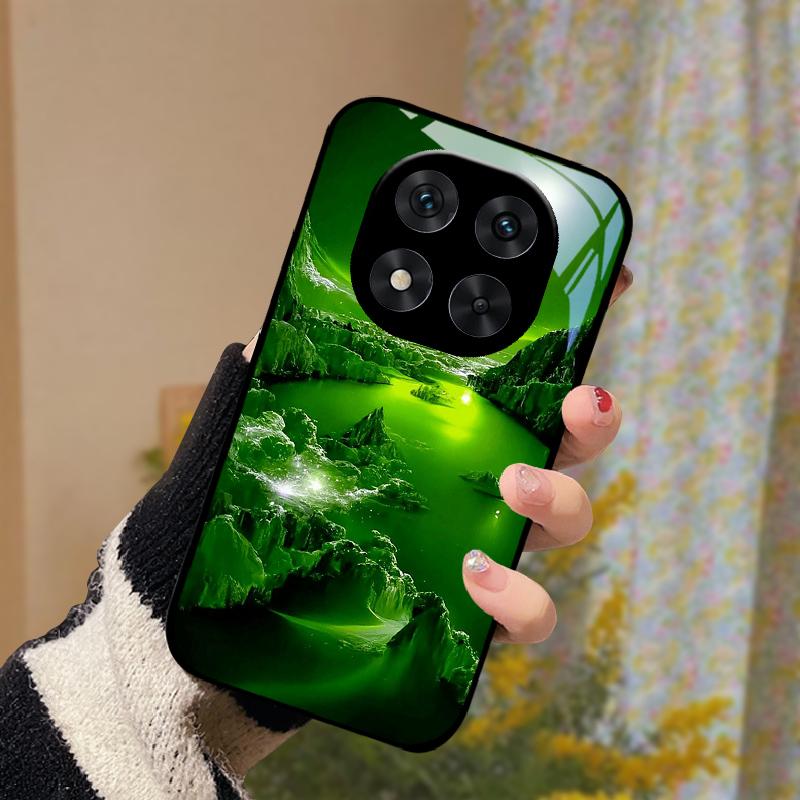 Чехол для Poco X5 / X6 / X7 Жесткий ПК Закаленное Стекло Защитная Крышка Телефона Для Xiaomi Poco X7 Pro 5G Модные Роскошные Стеклянные Защитные Корпуса