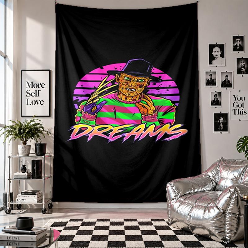 Wall TapestryA Nightmare on Elm Street Freddy Krueger Art Hanging Cloth Decorative Background Cover for Room Decoration