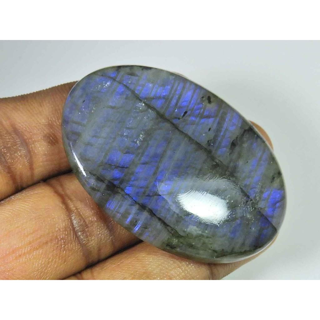 137Cts. Natural Labradorite Oval Crystal Cabochon Loose Gemstone 37X53MM SK-1950