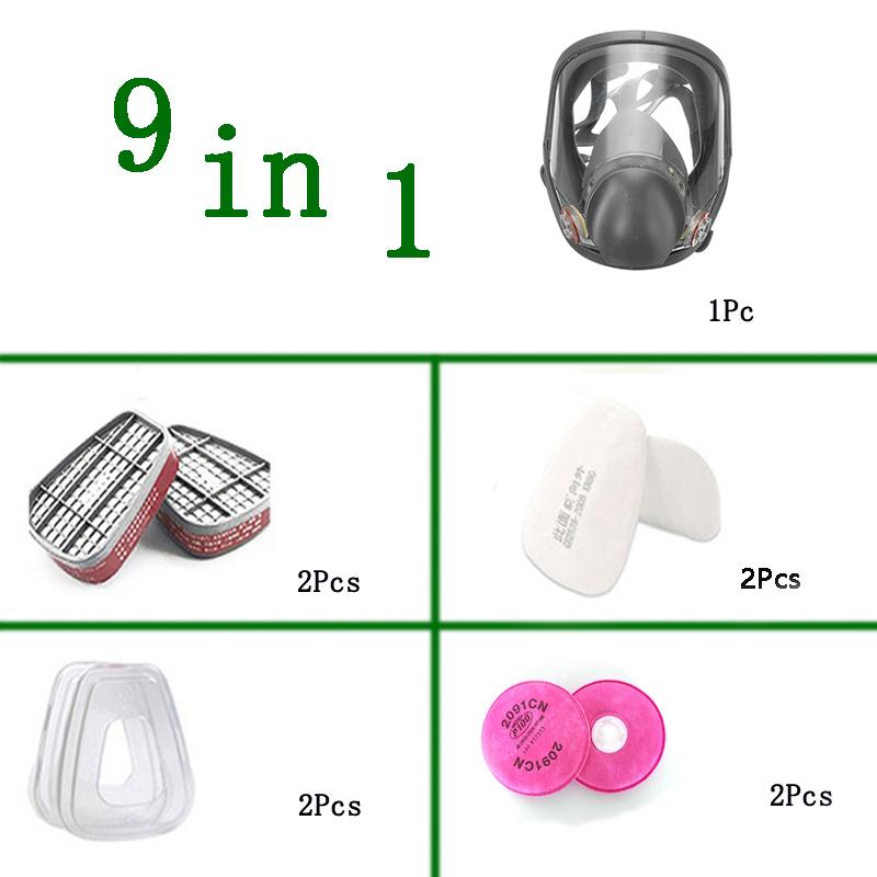 Противотуманная пылезащитная маска 6800, полнолицевая маска для промышленной окраски, распылительный респиратор, фильтр, безопасная работа, защита от формальдегида