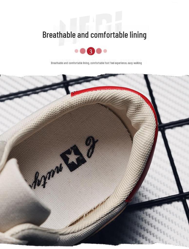 New Autumn Men's White Canvas Sneakers – Korean Style, Skateboard, Casual, Running, and Sports Shoes