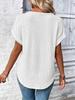 Весна Лето Женская Мода Футболка Европейский Американский Модный Коллекция Короткий Рукав Кружевная Отделка