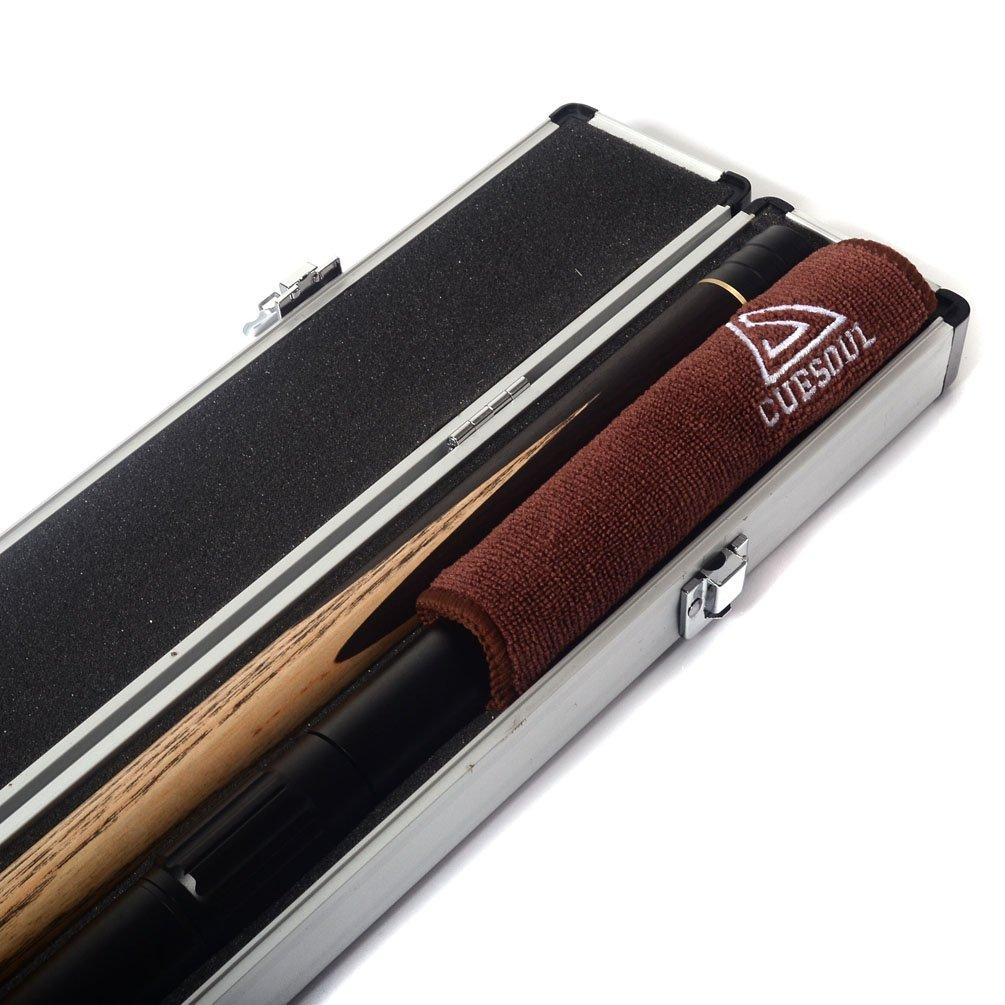 CUESOUL Handcrafted Jointed Snooker Cue with Extension and Aluminum Cue Case 57" 3/4 (D307)